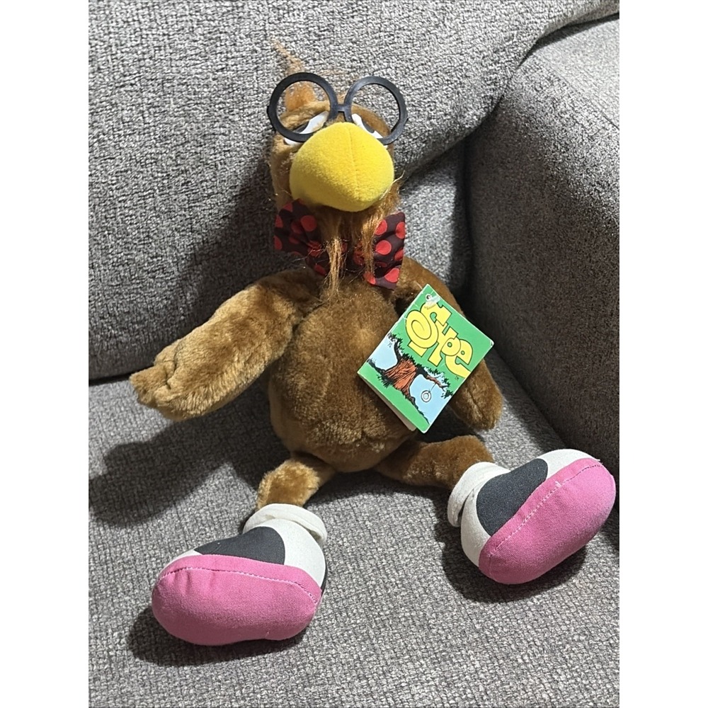 Vtg 1983 Skyler The Bird Plush Shoe Comic Strip Wallace Berrie & Co. NOS NWT
